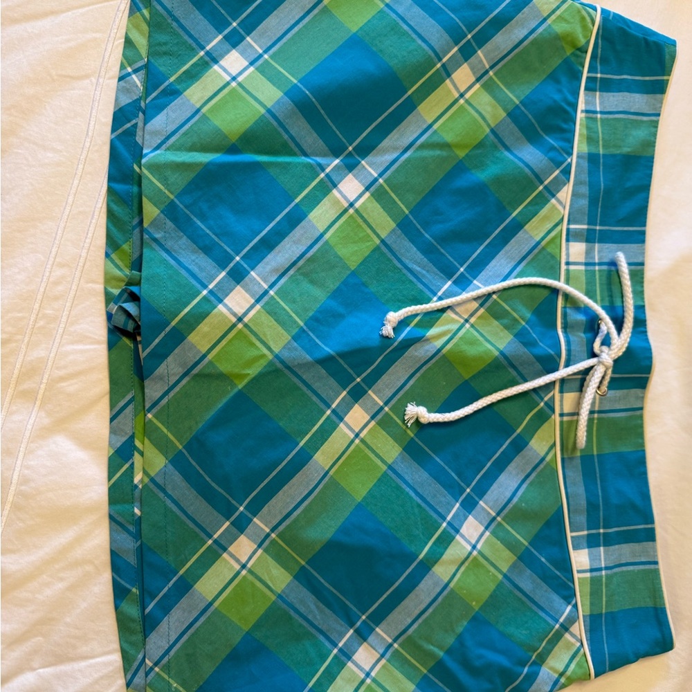Plaid Blue and Green skort